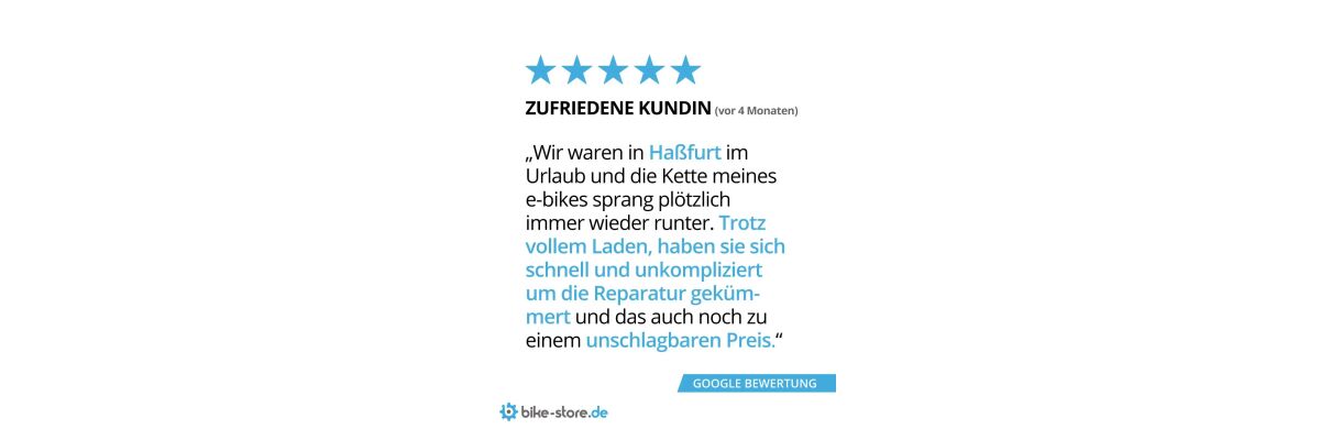 Kundenstimme des Monats – Schnelle Hilfe &amp; top Service in der bike-store Werkstatt - Kundenstimme des Monats – Schnelle Hilfe &amp; fairer Service bei bike-store