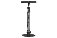 BETO Standpumpe Stahl silber/schwarz mit Doppelkopf