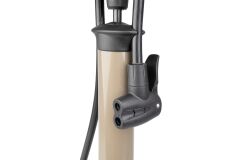 BETO Standpumpe Stahl silber/schwarz mit Doppelkopf