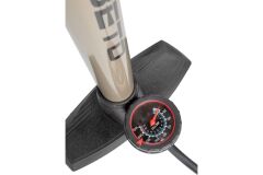 BETO Standpumpe Stahl silber/schwarz mit Doppelkopf