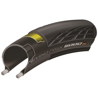 Continental Reifen Conti Grand Prix 5000 faltbar | 28" 700x23C 23-622 schwarz/schwarz Skin