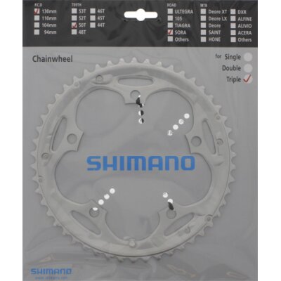 Shimano Kettenblatt FC-3403, 50 Zähne, silber