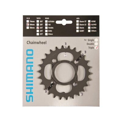 Shimano Kettenblatt Alivio FC-M431 26 Zähne schwarz mit Kettenschützer