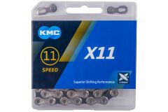 Schaltungskette KMC X11 silber/schwarz 1/2" x...