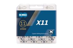 Schaltungskette KMC X11 silber/schwarz 1/2" x...