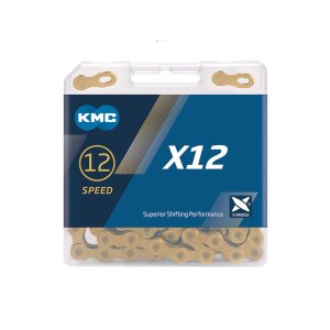 KMC Schaltungskette X12 Ti-N Gold 1/2" x...