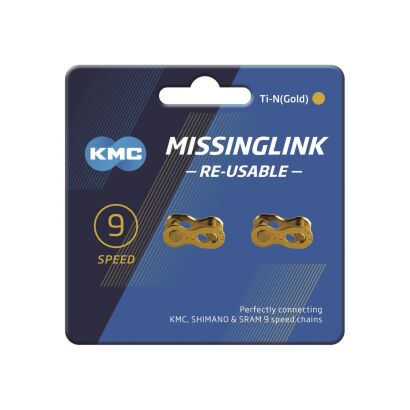 Missinglink KMC 9R Ti-N Gold 2 Stück f. Ketten 6,6mm,9-fach C09GR0000