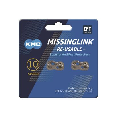 Missinglink 10R KMC 10R EPT 2 St&uuml;ck f. Ketten, 5,88mm,silber,10-fach