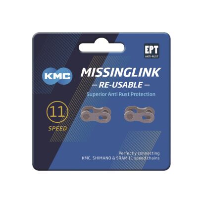 Missinglink KMC 11R EPT Silber 2 Stück f. Ketten 5,65mm,11-f.,re-usable
