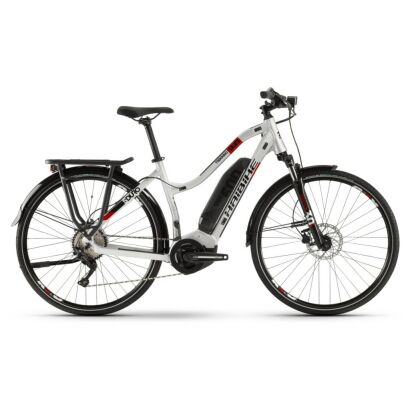 Haibike SDURO Trekking 2.0 Damen 500Wh E-Bike 10G Deo. 2020 | silber/schwarz/rot