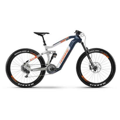 Haibike XDURO Nduro 5.0 i630Wh Flyon E-Bike 11-G NX 2021 | blau/weiß/orange