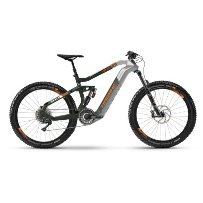 Haibike XDURO Nduro 8.0 i630Wh Flyon E-Bike 11-G XT 2021 | silber/oliv/orange matt