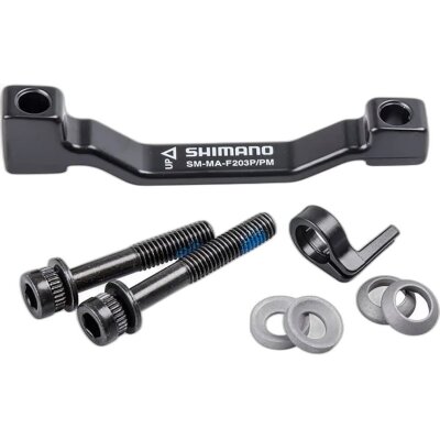 SHIMANO ADAPTER F³R DISC-BRAKE MA-F203/PM SCHRAUBEN,FEDERRING,U-SCHEIB.