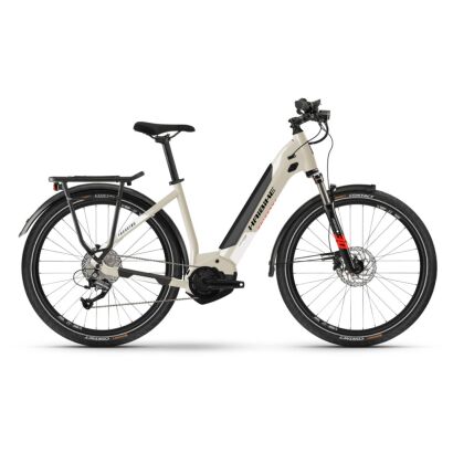 Haibike Trekking 4 500Wh Tiefeinsteiger Trekking E-Bike 2025 | desert/ white