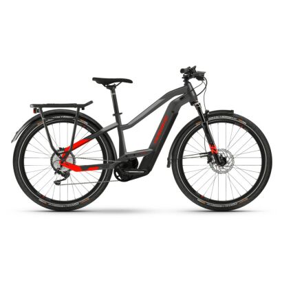 Haibike Trekking 9 i625Wh E-Bike Low Standover 11-G Deore 2022 | anthracite/red