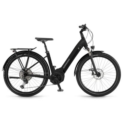 Winora Yucatan 12 Pro 630Wh Tiefeinsteiger Trekking E-Bike 2025 | Schwarz matt