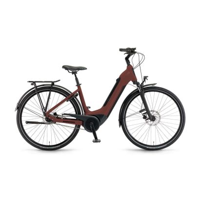 Winora Tria N8f eco Tiefeinsteiger 400 Wh Trekking E-Bike 2023 | velvetred matt