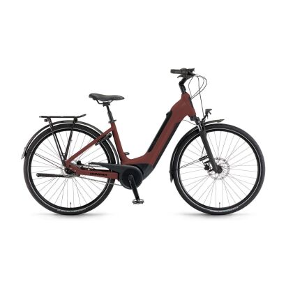 Winora Tria N8f eco Tiefeinsteiger 400 Wh Trekking E-Bike 2024 | velvetred matt