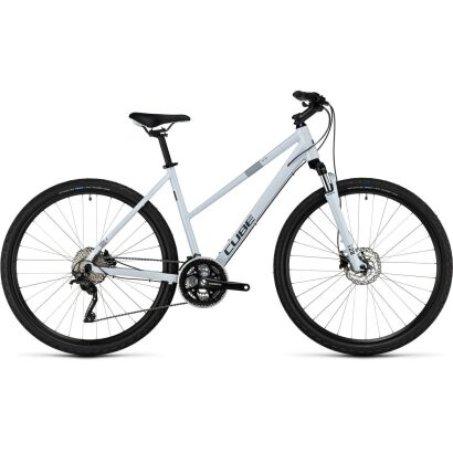 Cube Nature Pro Damen Crossbike 2023 | frostwhite´n´grey Trapeze 46 cm / XS