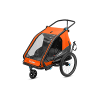 CUBE Kinder Fahrradanhänger Double CMPT X Actionteam grey´n´orange