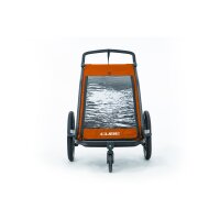 CUBE Kinder Fahrradanhänger Double CMPT X Actionteam grey´n´orange