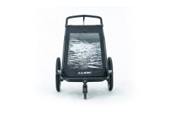 CUBE Kinder Fahrradanhänger Double CMPT black