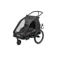 CUBE Kinder Fahrradanhänger Double CMPT black