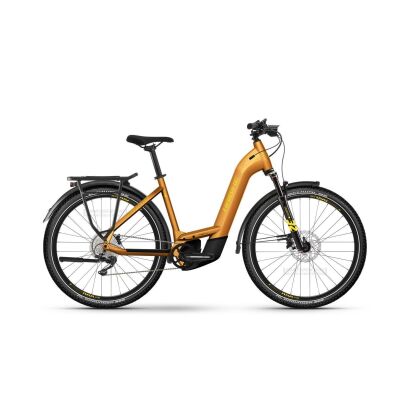 Haibike Trekking 8 Tiefeinsteiger 750 Wh E-Bike 2024 | metal lava / yellow - gloss