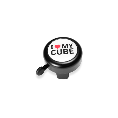 CUBE Fahrradklingel I LOVE MY CUBE black´n´white´n´red
