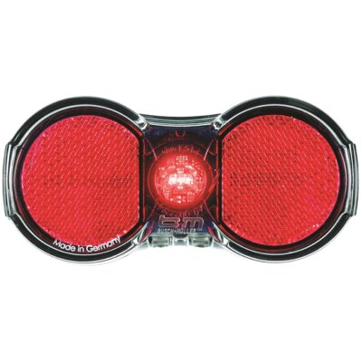 Busch & Müller LED-Dynamo-Rücklicht b&m Flat Plus | Standlicht, Gepäckträgerbefest. 50/80mm