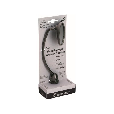 Busch & Müller Fahrradspiegel b&m Cycle Star | lange Stange Uni- Bef.-System, Ø60mm