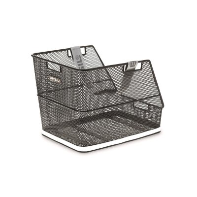Basil Hinterradkorb Class f. Schultasche | 37,5x30,5x27cm, schwarz, engmaschig