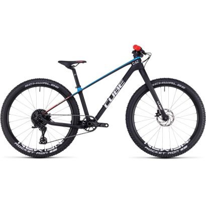 Cube Elite 240 C:62 Pro Kinder MTB 2025 | carbon´n´blue´n´red