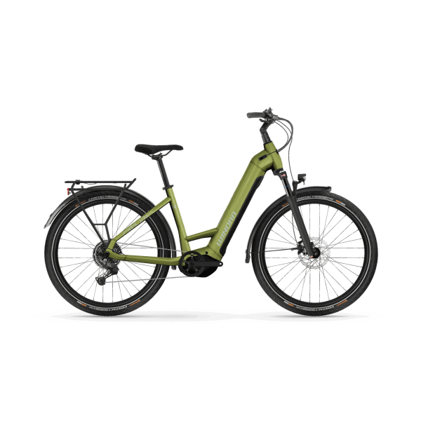 Winora Yucatan X10 720Wh Tiefeinsteiger Trekking E-Bike 2026 | touring green glänzend