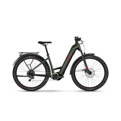 Haibike Trekking 5 720Wh Tiefeinsteiger Trekking E-Bike 2024 | olive/red - gloss.