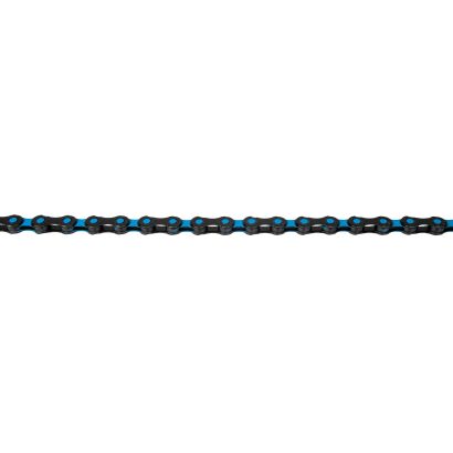 KMC Fahrrad Kette X12 SL DLC Super Light Kompatibilität: 12-fach | SB-Verpackung | schwarz / blau