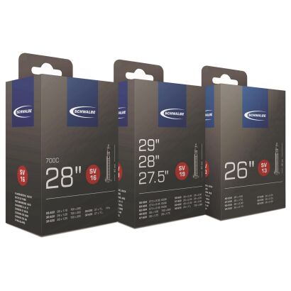 SCHWALBE Fahrradschlauch SV Ventil 26 Zoll | ETRTO: 40/62-559 | SV | Schwalbe Nr.: 13 | Ventillänge: 60 mm