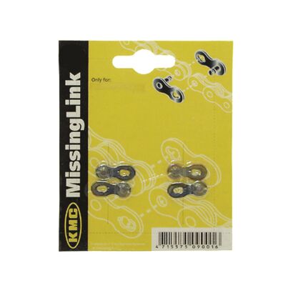 KMC Kettenverschlussglied MissingLink Kompatibilität: 9-fach | SB-Verpackung | silber | Bolzenlänge: 6,6 mm