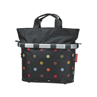 KLICKfix City-Tasche Bikebasket oval | dots, 34x31x17,5cm, 12ltr, 730g