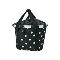 KLICKfix City-Tasche Bikebasket | black dots, 35x28x26cm,...