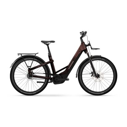 Winora Yakun R5 600Wh Tiefeinsteiger Trekking E-Bike 2026 | red/violet red - gloss