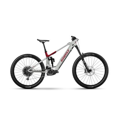 Ghost E-RIOT ADVANCED 800Wh E-Fully 2025 | misty gray / rebel red - glossy