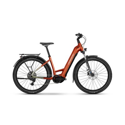 Haibike TREKKING 4 720Wh Tiefeinsteiger Trekking E-Bike 2026 | orange/silver glänzend
