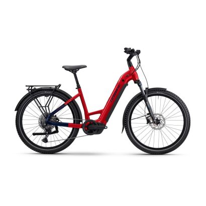 Haibike TREKKING 7 800Wh Tiefeinsteiger Trekking E-Bike 2025 | dynamite red/blue glänzend