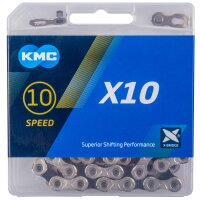 KMC KETTE X10 114 GLIEDER SILVER/BLACK