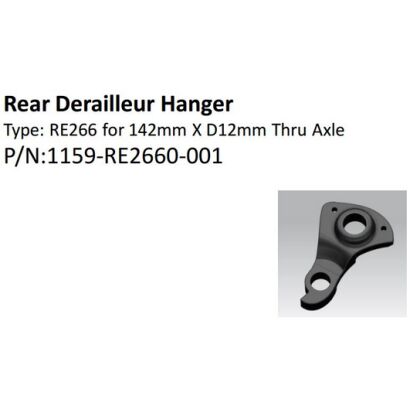 Ausfallende RE266 A7005-T6 Thru Axle Ø12mm for 17-TCR