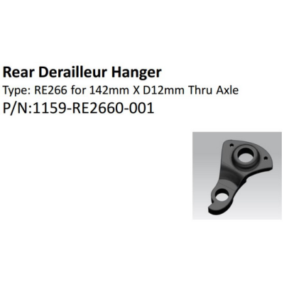 Ausfallende RE266 A7005-T6 Thru Axle Ø12mm for 17-TCR