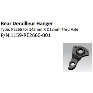 Ausfallende RE266 A7005-T6 Thru Axle Ø12mm for 17-TCR