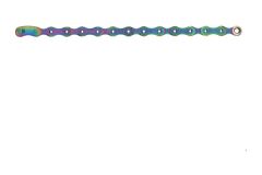 SRAM Kette XX1 Eagle Hollow Pin 12-fach 2017 rainbow