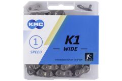 KMC K1 Kette Wide, 1/2" x 1/8", silber / schwarz
